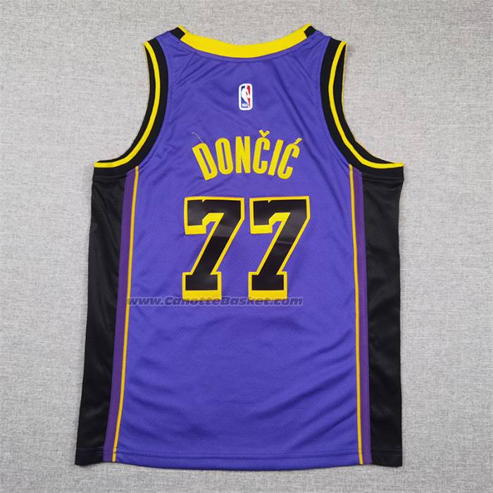 Maglia Bambino Los Angeles Lakers Luka Doncic No 77 Statement 2024 Viola